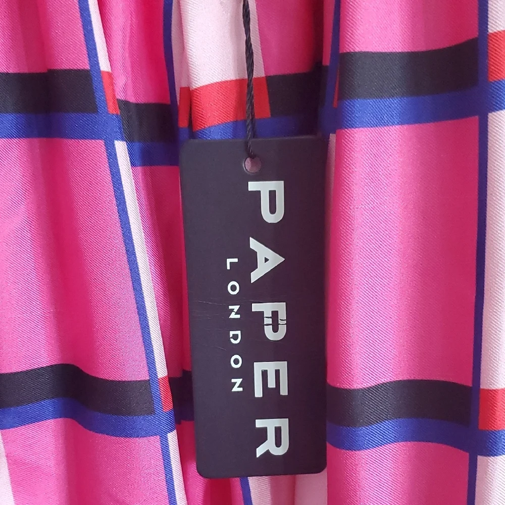 Paper Londo. Brand Chic Striped Maxi Dress in Pink and Blue - Picture 4 of 9
